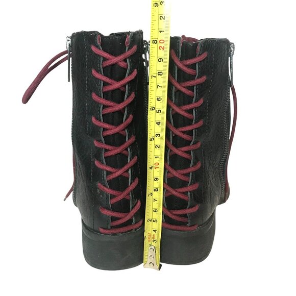 Sam Edelman Black Leather Ankle Boots Side Zip Womens 7 Whimsigoth Grunge - Picture 3 of 11